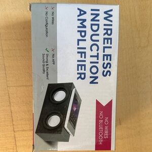 Sleek Black Wireless Sound Amplifier